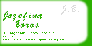 jozefina boros business card